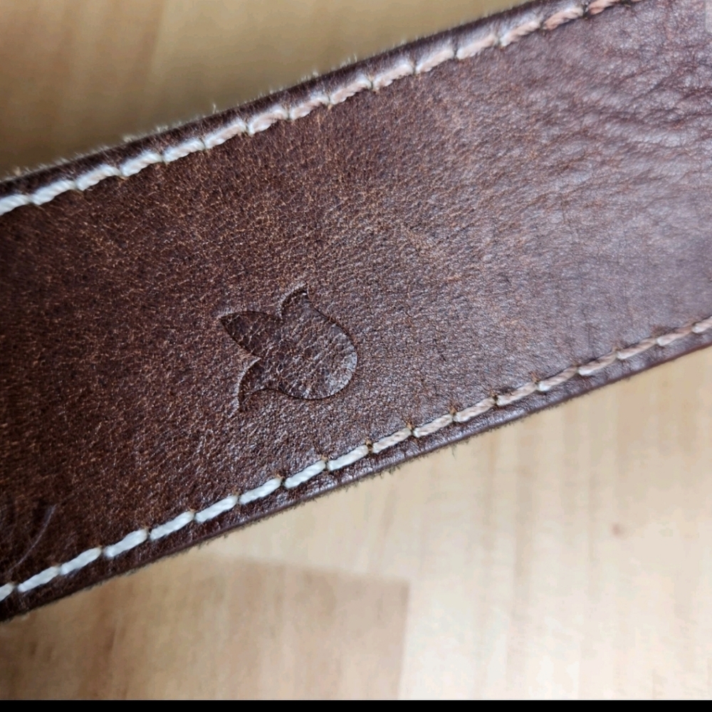 BED STU Shepherd Belt Men's Extra Large Brown Genuine Leather Tooled - Picture 5 of 7